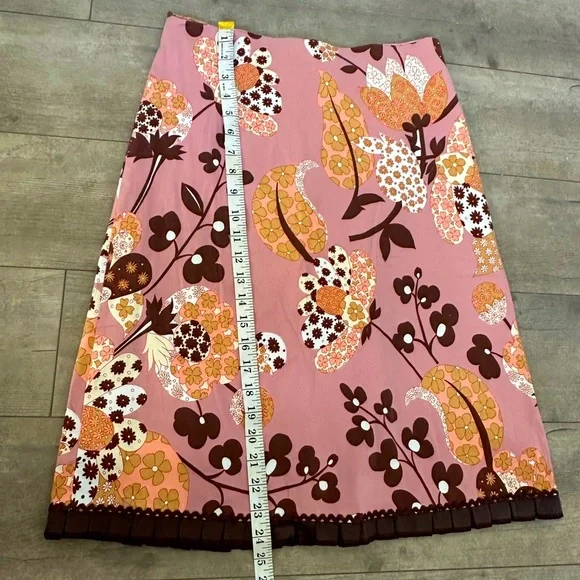 Persaman New York Pink Floral Knee Length Pencil Straight Skirt Women's Size 8 - Picture 2 of 11